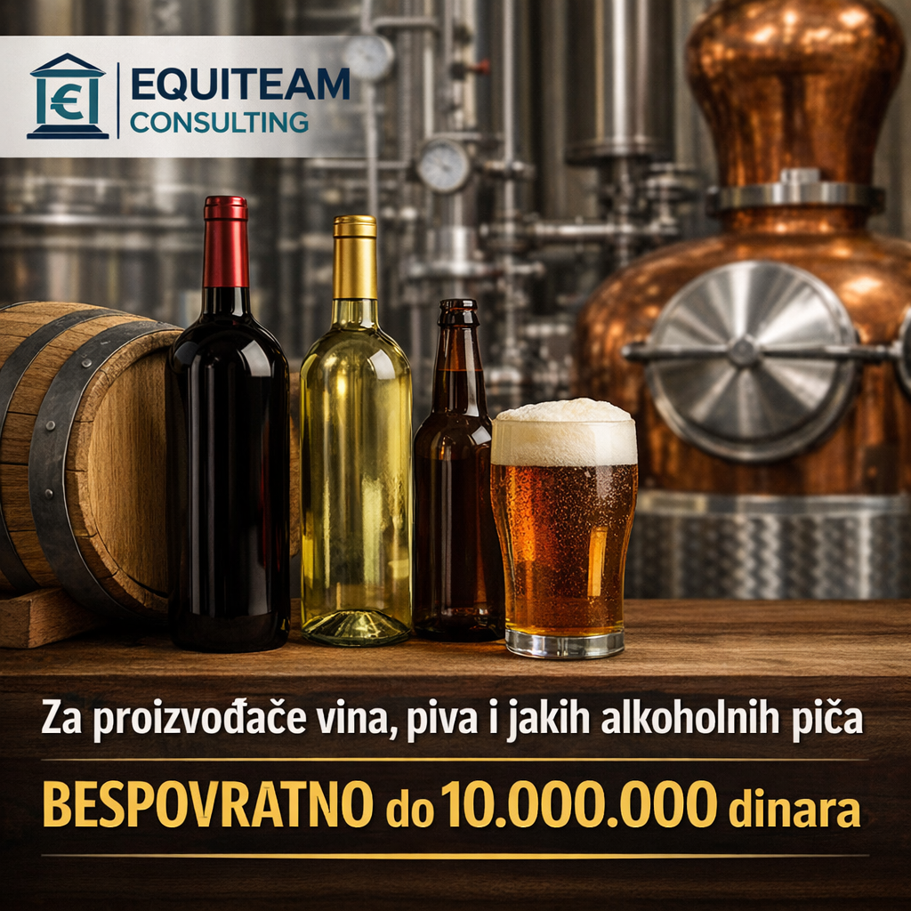 PROGRAM ZA PROIZVOĐAČE VINA PIVA I JAKIH ALKOHOLNIH PIĆA U 2026. 